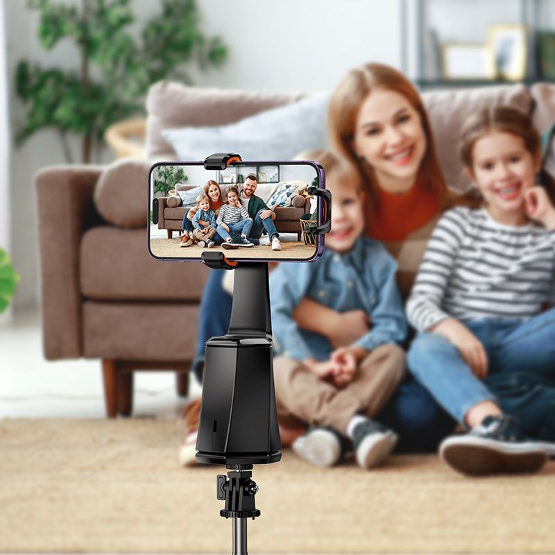 HOCO mobile phone holder 360 degree with auto face tracking K26 black