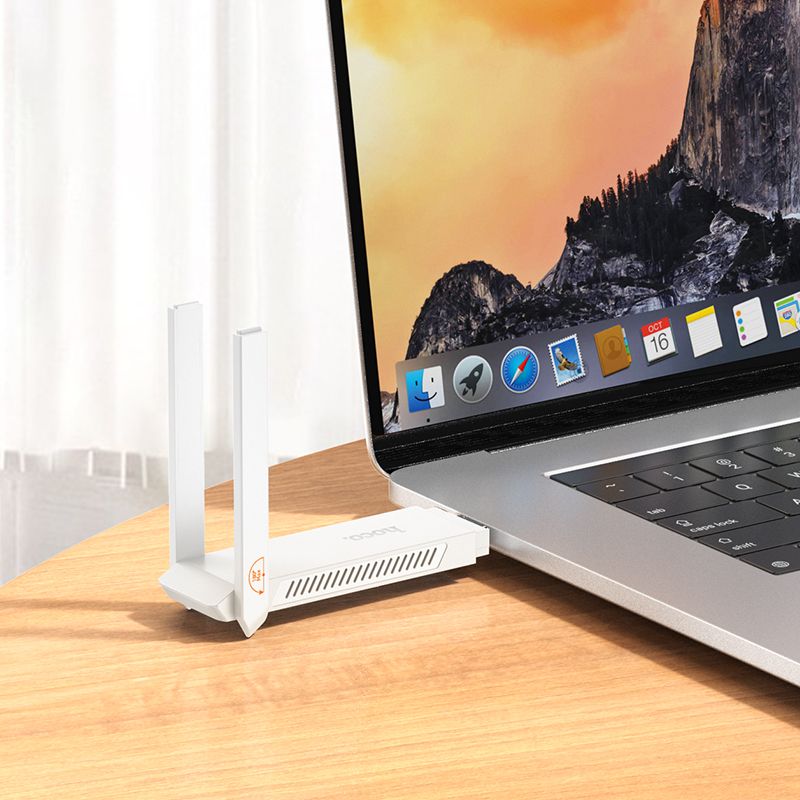 Portable wireless router USB A Hoco WiFi HI40 white