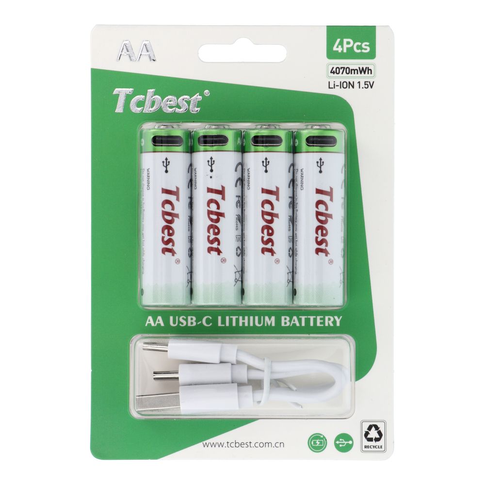 674b206801960ff79b9bee399ae2fffc TCBEST rechargable battery R6 (AA) 2713 mAh with socket Type C + cable USB A to 4 x Type C 4 pcs