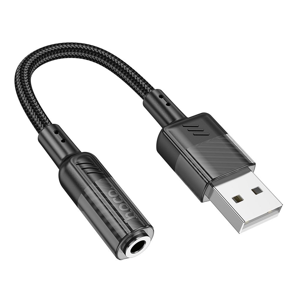 HOCO adaptor AUX USB to Jack 3,5mm (female) Spirit LS37 black
