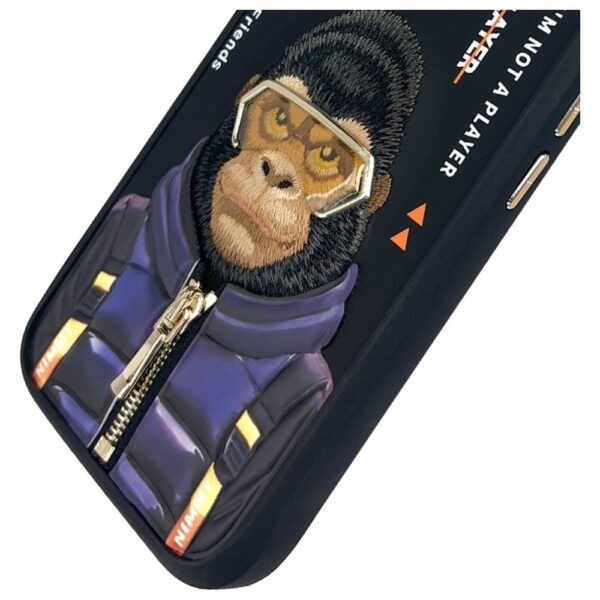 69acbb31b40a1cc9f6130df6f2ca085d NIMMY case COOL&CUTE 2.0 Monkey for IPHONE 16 black