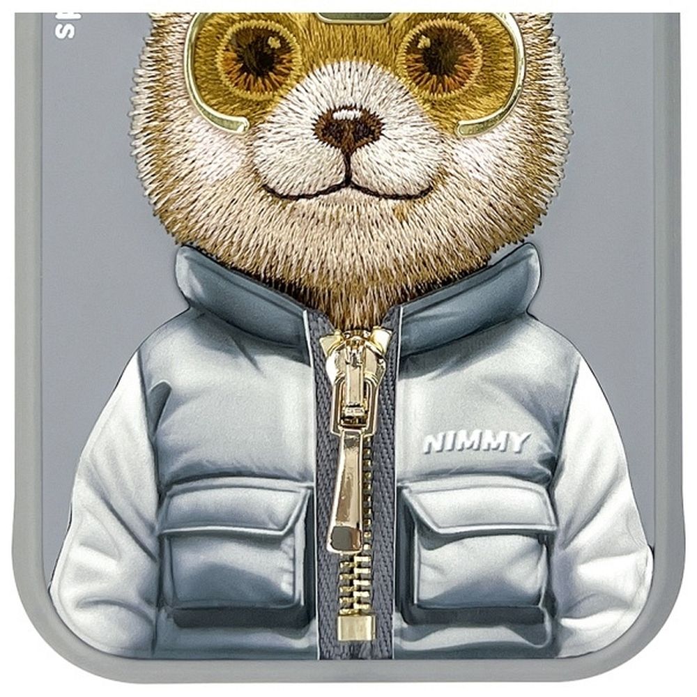NIMMY case COOL&CUTE 2.0 Bear for IPHONE 15 gray