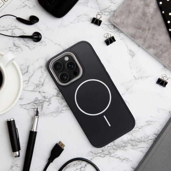 FRAME MAG COVER Case compatible with MagSafe for IPHONE 12 black