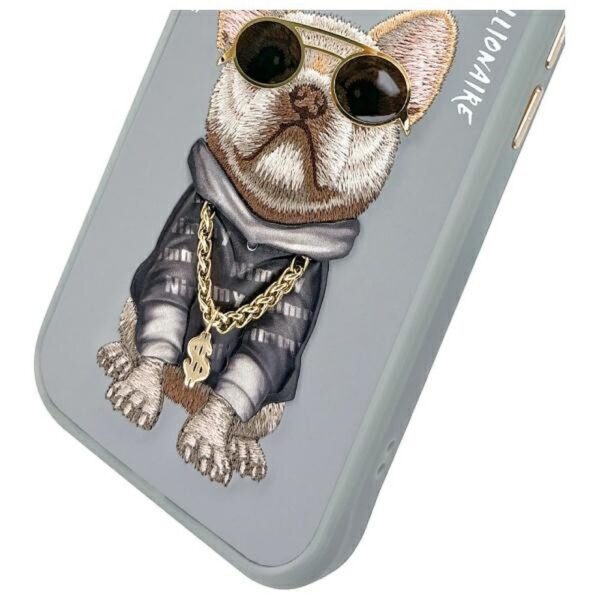 6abed3e1ee800100466223cfa2bdf4c6 NIMMY case GLASSES COOL DOG for IPHONE 15 gray