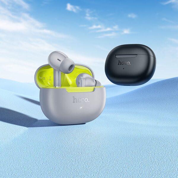 6cea06a9d54404c04cae9a45f57a7912 HOCO wireless earphone bluetooth TWS EQ24 gray lake