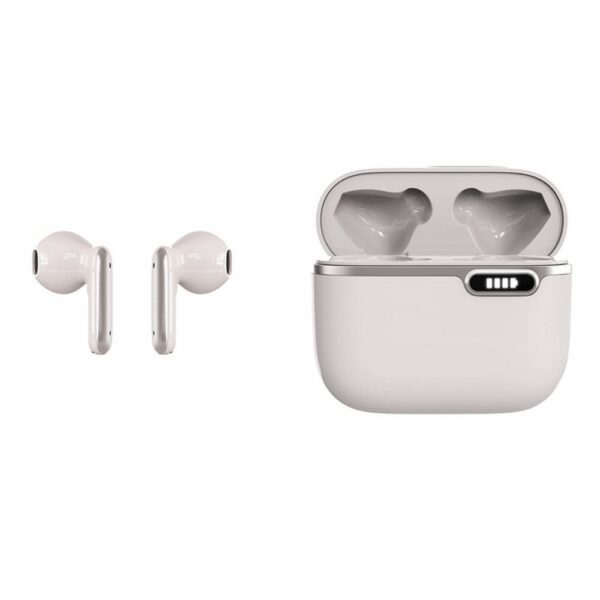 6d3a65f399f1edb00c896abe7b1f6633 ART wireless earphones bluetooth TWS + docking station Type C AP-TW-B4W white