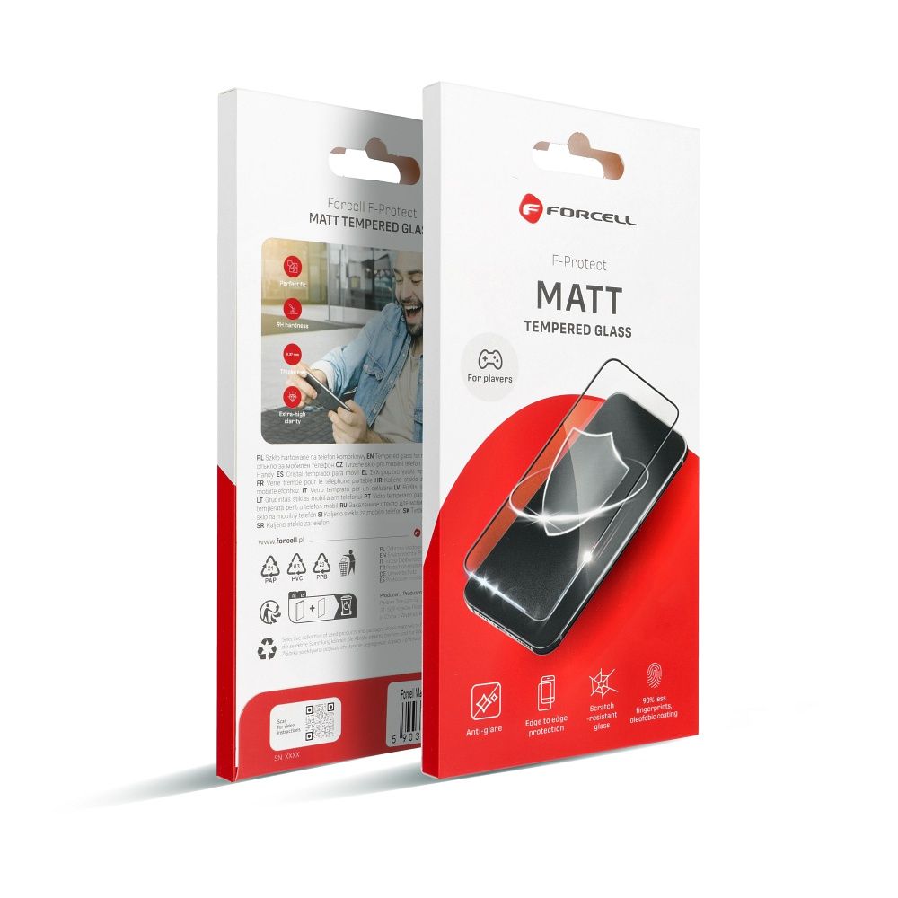 Forcell Matt Glass - for Iphone 16 Pro / 17 / 17 Pro black