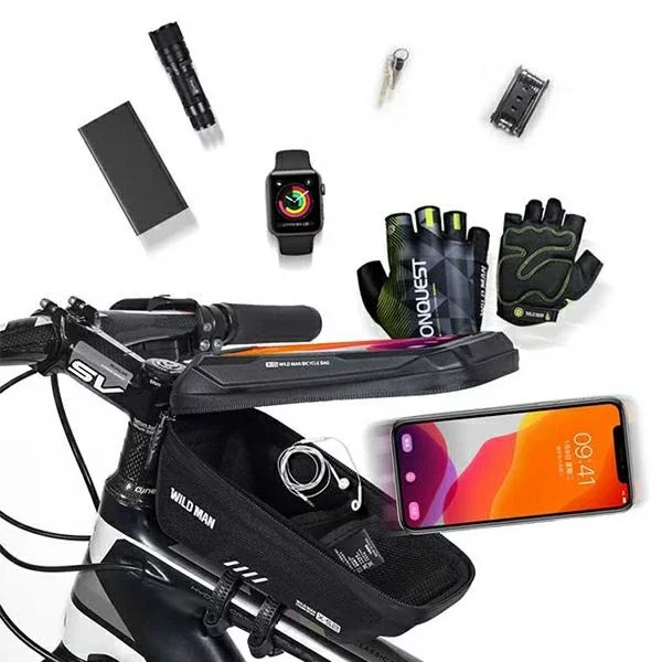WILDMAN traveling bag for bike frame with zipper 1L (4 "- 7") XS2 black