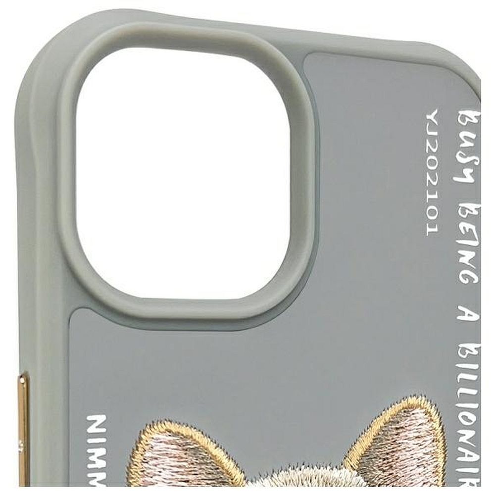 6e6c04f14dacea058bc2ead0ac4c8b10 NIMMY case GLASSES COOL DOG for IPHONE 15 gray