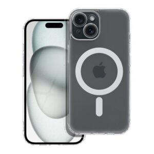 FROST MAG COVER case with camera protection compatible with MagSafe for IPHONE 17 frozen transparent