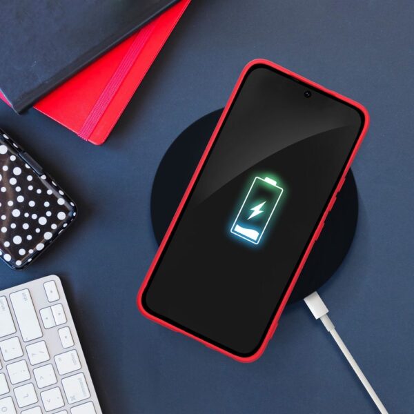 SILICONE case for SAMSUNG S25 FE peach