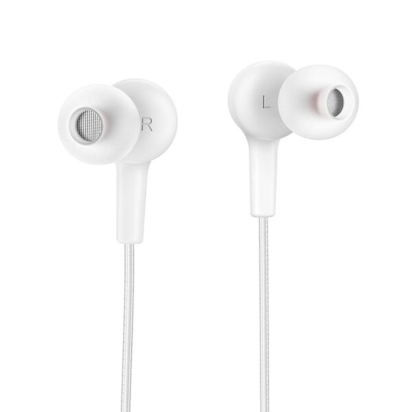 HOCO wire earphones Jack 3,5 mm with microphone M78 white
