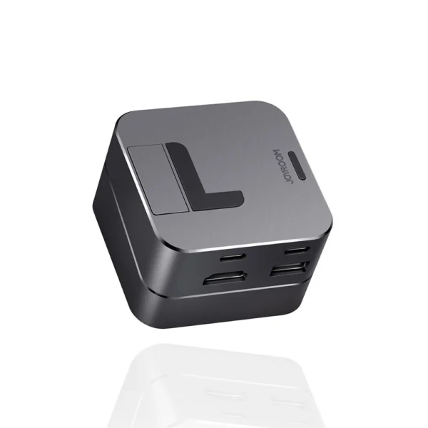 Joyroom HUB S-H121 USB-C - USB-A 3.0 / RJ45 / HDMI / USB-C / Thunderbolt cradle for MacBook Pro - grayeng
