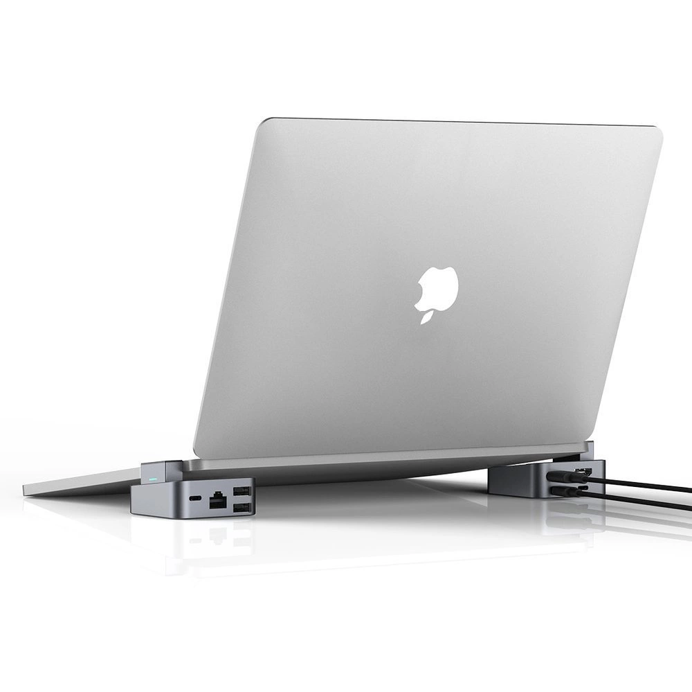Joyroom HUB S-H121 USB-C - USB-A 3.0 / RJ45 / HDMI / USB-C / Thunderbolt cradle for MacBook Pro - grayeng