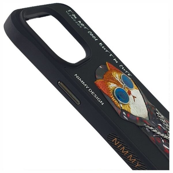 733fa7af7517c3e995ae5b24d6060357 NIMMY case GLASSES COOL CAT for IPHONE 15 Pro Max black