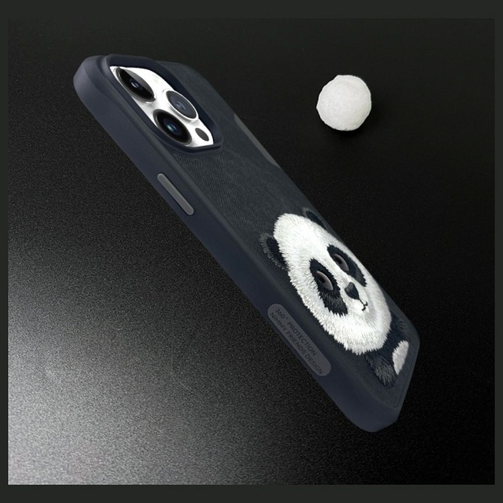 NIMMY case BIG EYED PET 2.0 Panda for IPHONE 15 Pro black