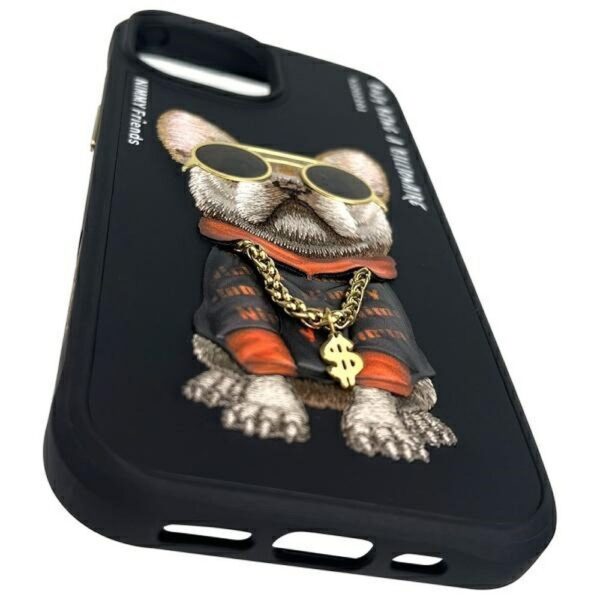 NIMMY case GLASSES COOL DOG for IPHONE 15 black