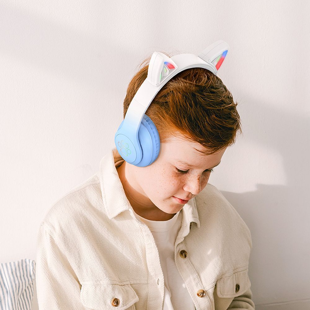 HOCO wireless bluetooth headphones W42 Cat Ear crystal blue