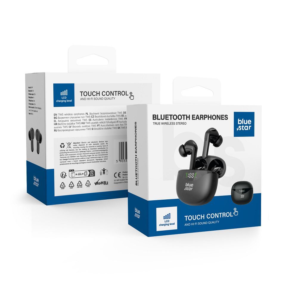 79bafd931ff0e2a41771c358ccc6e69a Wireless earbuds Blue Star T60 TWS black
