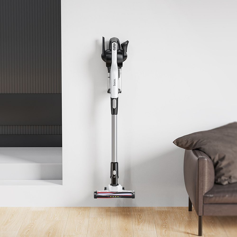 7b1a3fdc058fbd6d15975e3431c91d1c Wireless upright vacuum cleaner Hoco with brush HY11 white