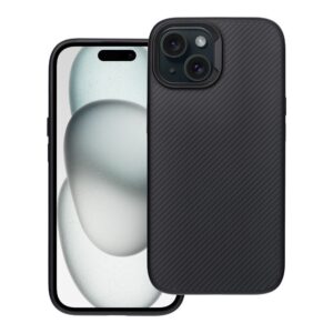Carbon Elite Mag Cover compatible with MagSafe for IPHONE 15 black