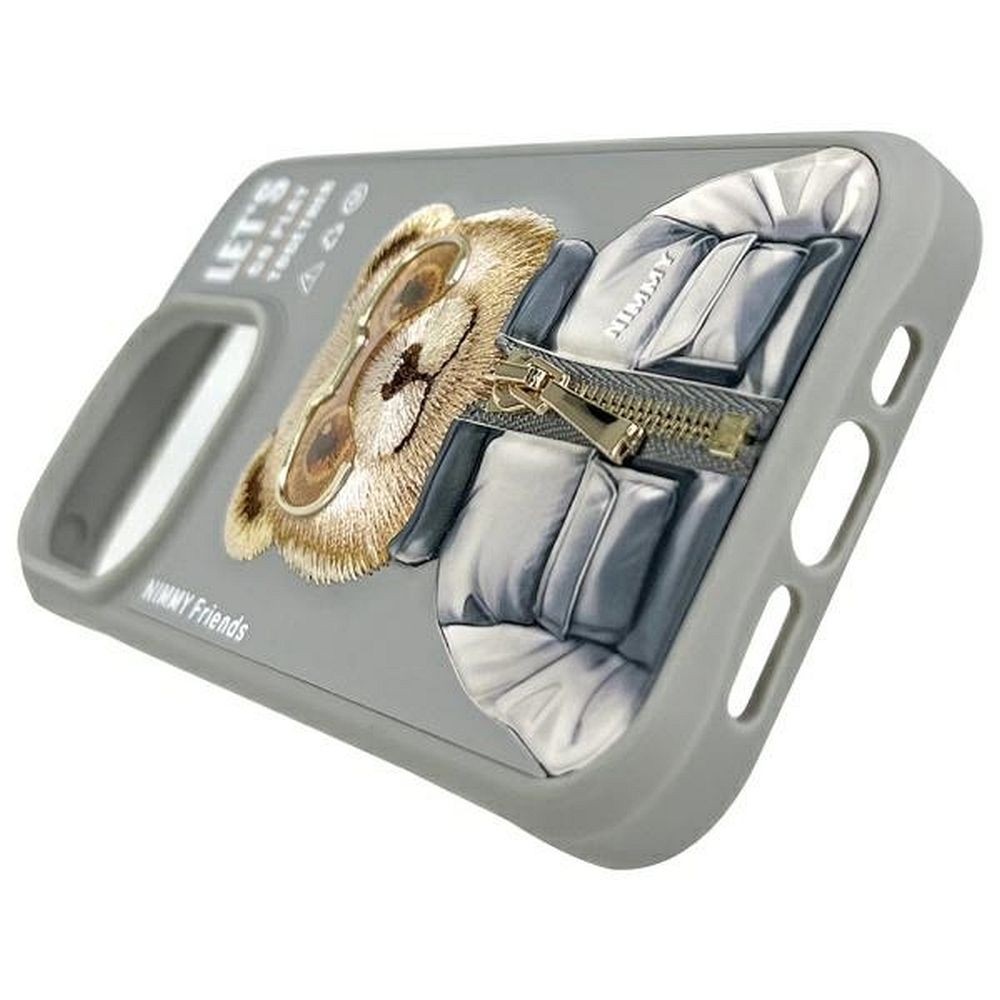NIMMY case COOL&CUTE 2.0 Bear for IPHONE 15 Pro gray