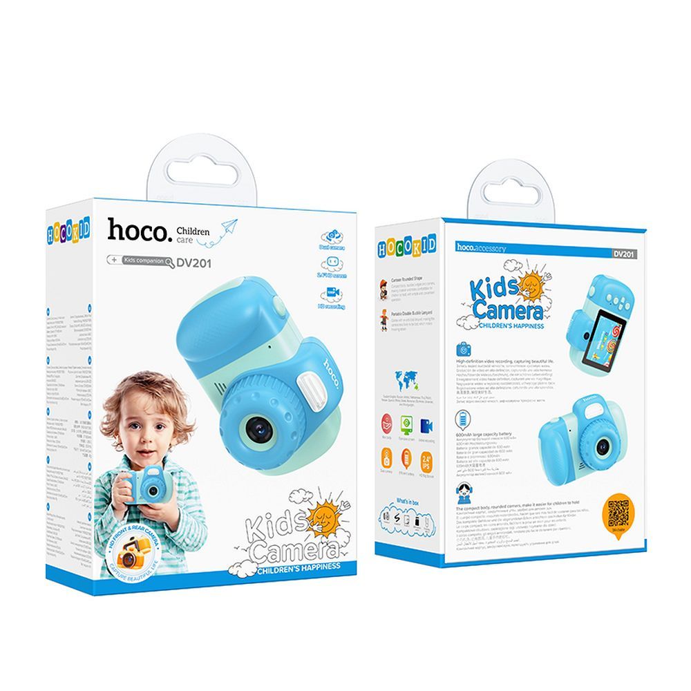Digital kids camera Hoco 2MP 2,4" Full HD DV201 blue