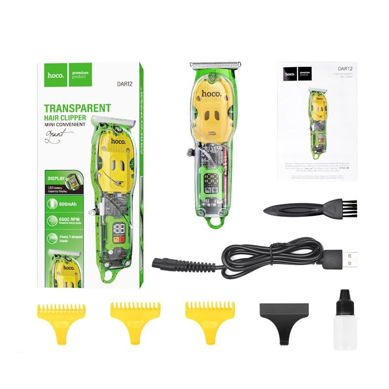 7ed6d6aa7a77b2c5b9587bc7965219c9 Hair clipper Hoco DAR12 green