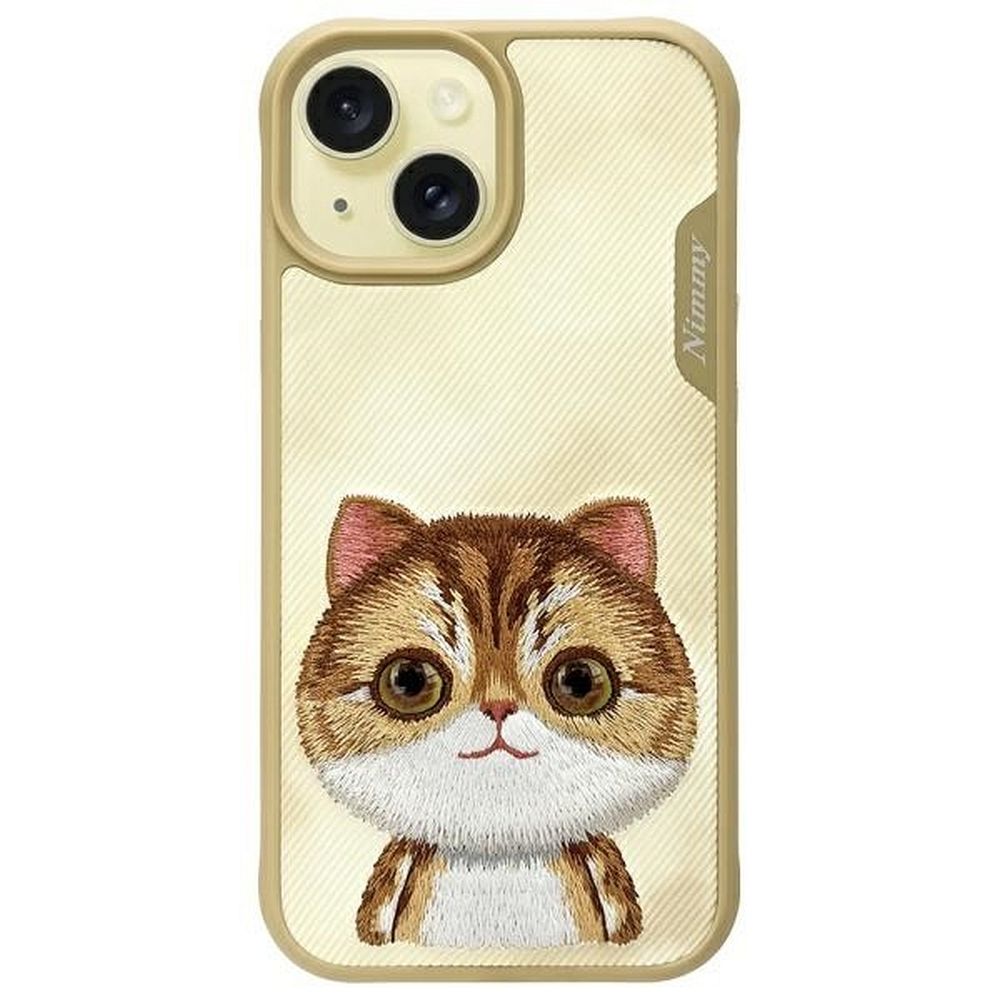 7f524fc060f6c75582dc8d6de3e35746 NIMMY case BIG EYED PET 2.0 Cat for IPHONE 15 khaki