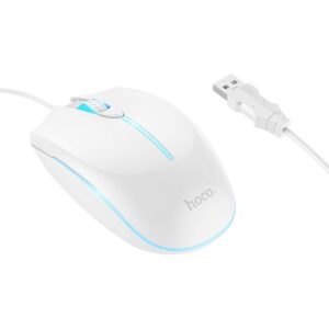 HOCO gaming wire USB A computer mouse 2400 dpi GM37 white
