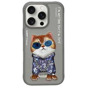 NIMMY case GLASSES COOL CAT for IPHONE 16 Pro Max gray