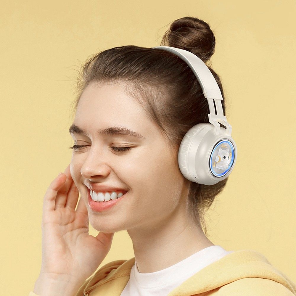 HOCO wireless headphones bluetooth W50 milky white