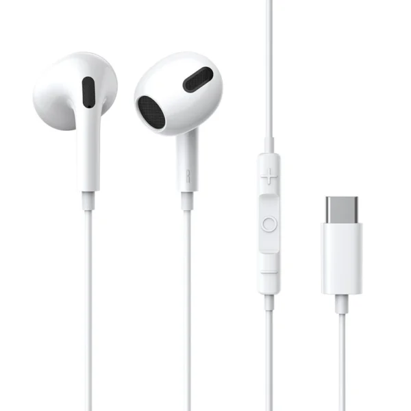 Baseus Encok C17 In-Ear Headphones with USB-C Cable and Microphone - Whiteeng
