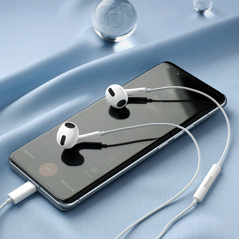 Baseus Encok C17 In-Ear Headphones with USB-C Cable and Microphone - Whiteeng