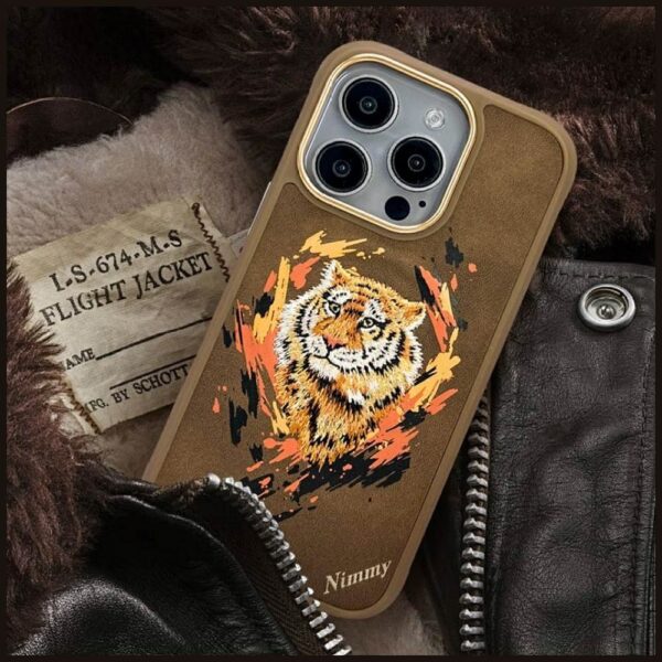 84c291744594b0ef5dc7fa29f0515b11 NIMMY case TIGER compatible with MagSafe for IPHONE 16 Pro light brown