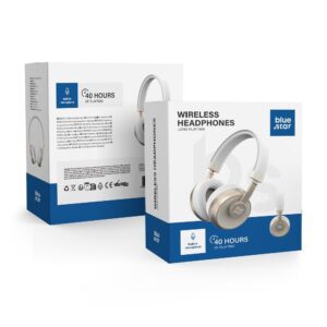 857da794450cf51140b20925312f1525 Wireless on ear headphones Blue Star BH02 white