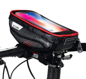 WILDMAN traveling bag for bike handlebars with zipper 1L (4 "- 7") E1 black