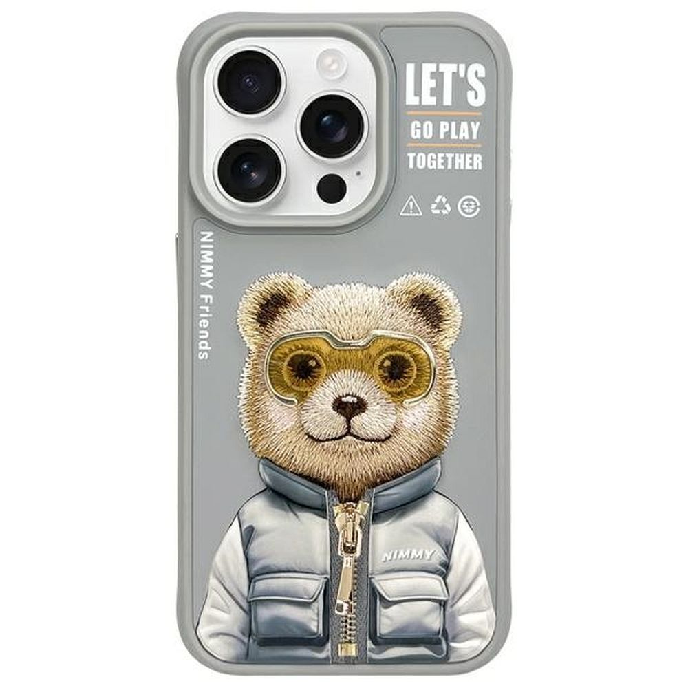 8637d5f0217a41a099ce07d3a8c8fa83 NIMMY case COOL&CUTE 2.0 Bear for IPHONE 15 Pro Max gray