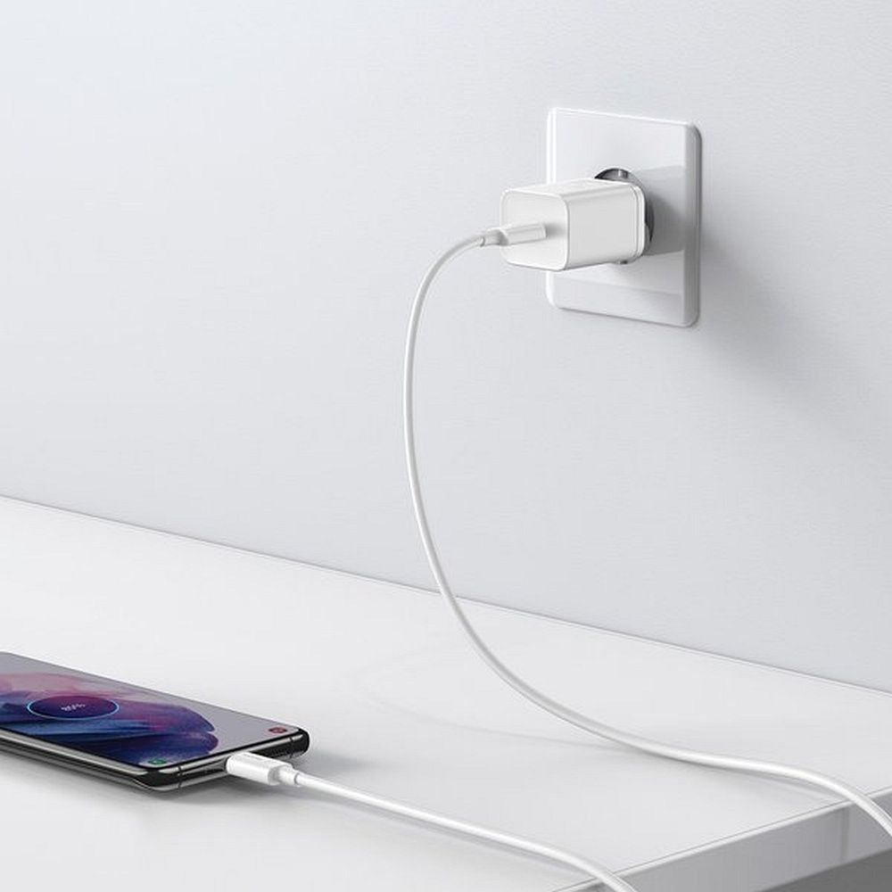 BASEUS charger Type C + cable Type C to Type C PD QC3.0 3A 25W TZCCSUP-L02 white