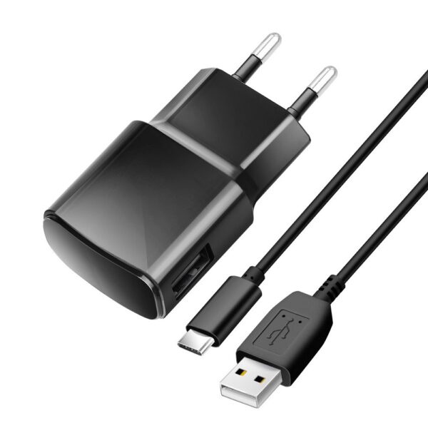 BLUE STAR travel charger 2A 10W USB A + cable USB A to Type C TFK-TC-1100B black