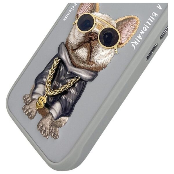878f9143091fb9c875c4d652dda6b3a2 NIMMY case GLASSES COOL DOG for IPHONE 16 gray