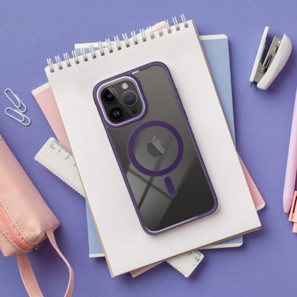 COLOR EDGE MAG COVER case compatible with MagSafe for SAMSUNG A07 deep purple