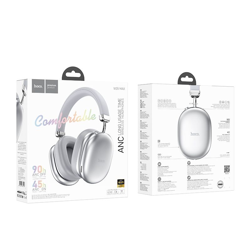 897b42771d7817b96488128f575362c3 HOCO wireless headphones bluetooth ANC W35 Max white