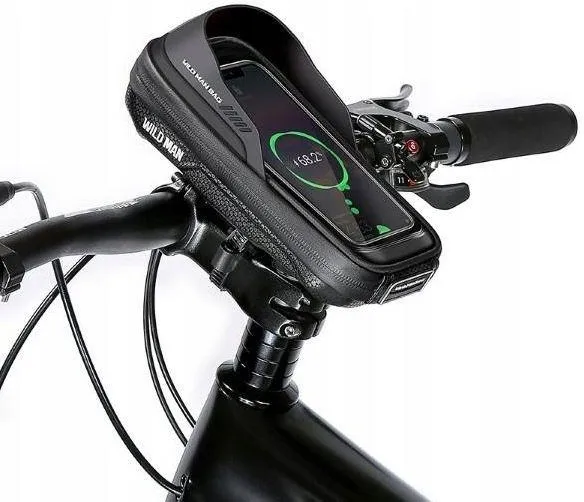 WILDMAN traveling bag for bike handlebars with zipper 0,5L (4 "- 7") ES16 black