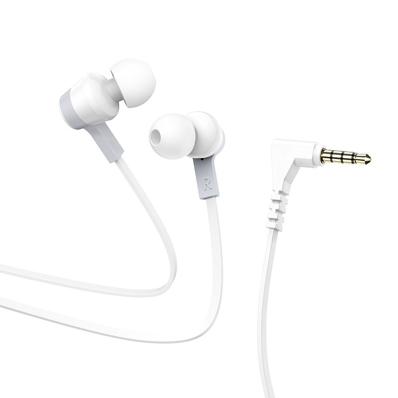 HOCO wire earphones Jack 3,5 mm with microphone M86 white