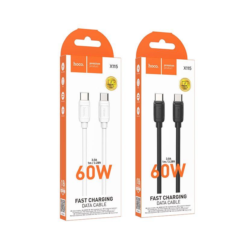 HOCO cable Type C to Type C 5A 240W X115 1 m white