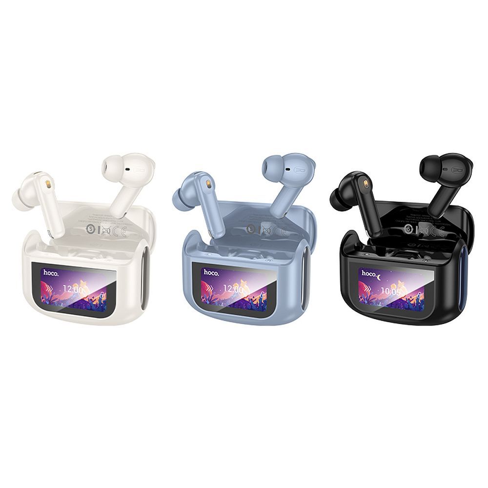 8aa6b2303e25cd28dbef751d2998a7a8 HOCO wireless earphones bluetooth with touch screen TWS ANC + ENC EQ21 blue star