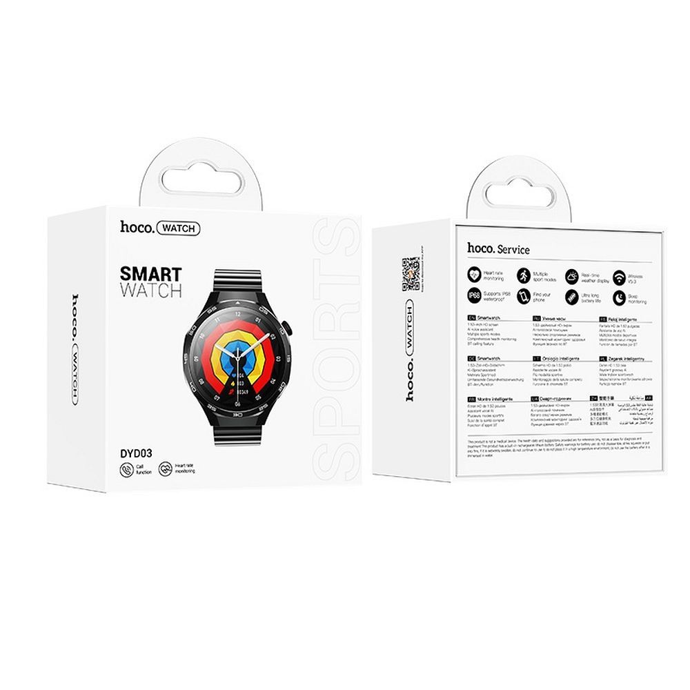 Smartwatch 1,53" TFT Hoco with call function DYD03 black