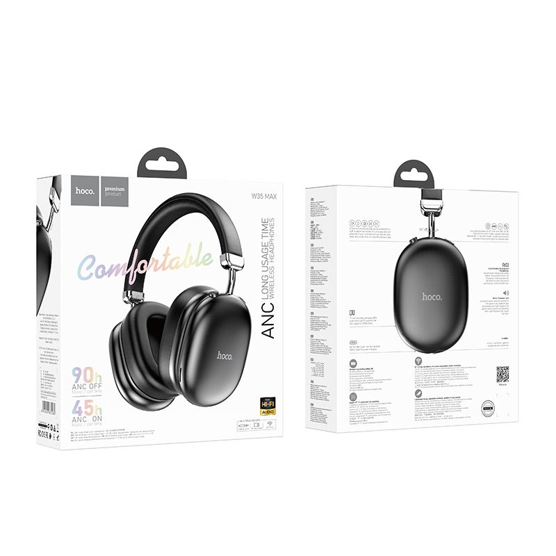 8af88ef32f7aac7e1a3e830325e1617e HOCO wireless headphones bluetooth ANC W35 Max black