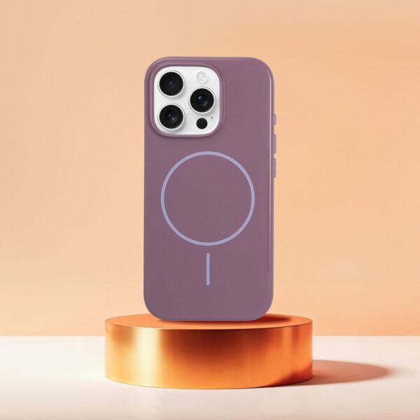 Premium Glossy Mag Cover compatible with MagSafe and Camera Control button for IPHONE 16 PLUS purple